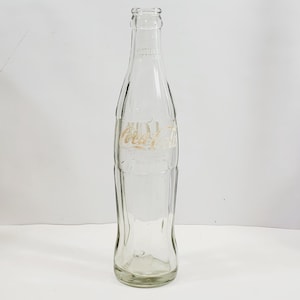 Vintage Coca Cola Bottle Silkscreened Label 1970&#39;s