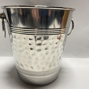 Hammered Metal Ice Bucket Champagne Wine Cooler