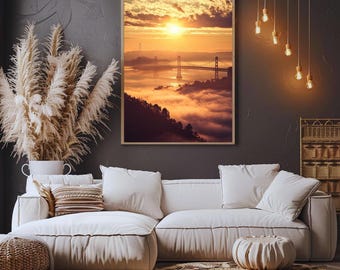 Sunrise at the Bay Bridge Print