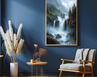 Forest Waterfall Print