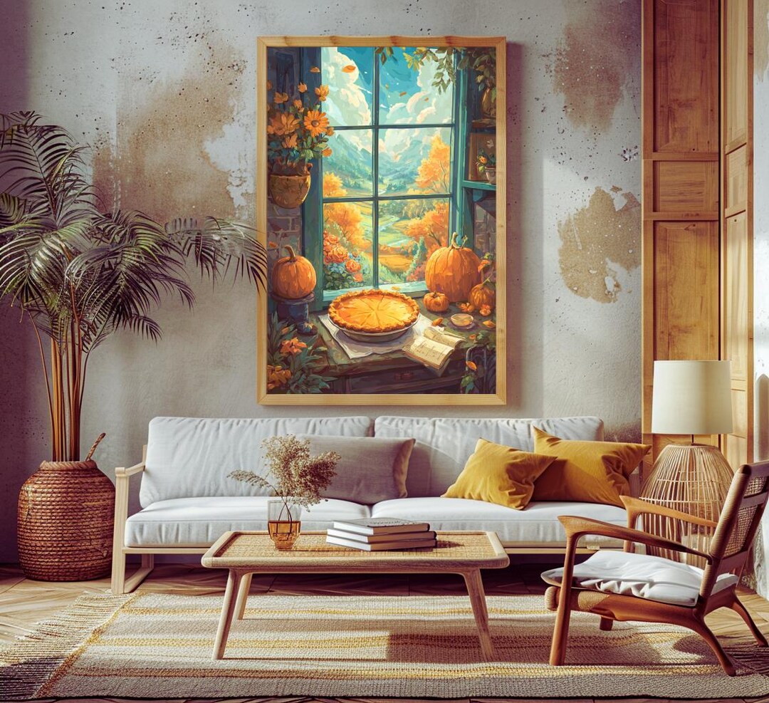 Fall Window Print Cozy Window Fall Print - Etsy