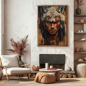 Indigenous Wolfman Print
