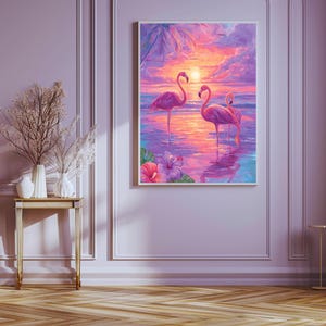 Pink Flamingos Print