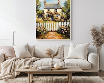 English Cottage Home Print