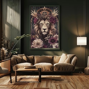 Floral Lion Print