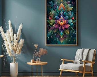 Boho Lotus Flower Print