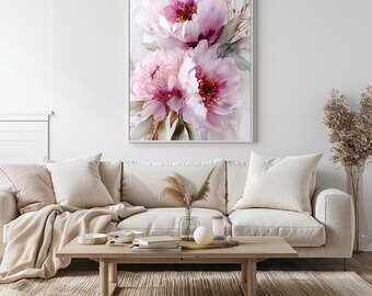 Estampado de flor de peonía