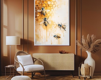 Buzzing Bees Print
