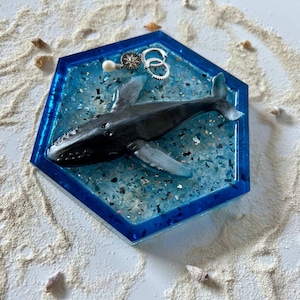 Jewelry Dish whale shark tray Ocean shell ring dish Resin jewelry dish Beach wedding ring dish Ocean engagement ring holder
