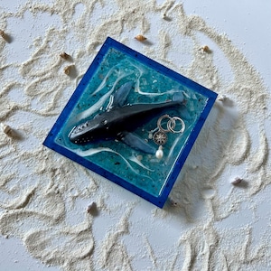 Resin Jewelry Dish with Whale Shark – Beach Wedding or Ring Display