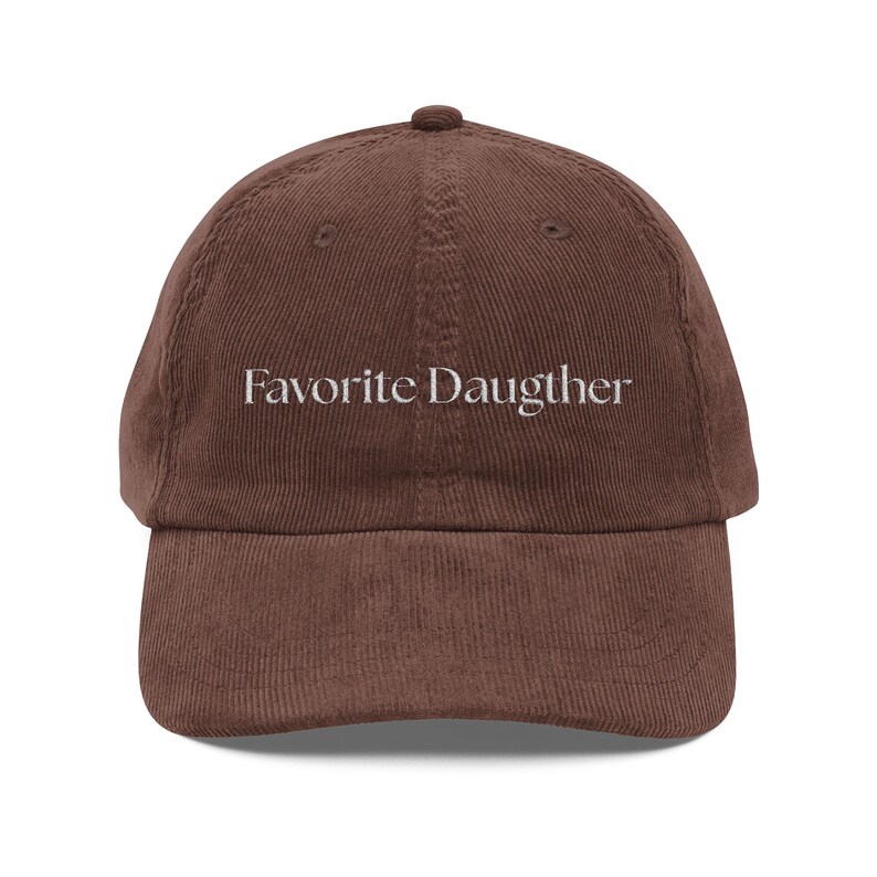 Cappello in velluto a coste "Favorite Daughter" / Tipografia minimalista ricamata immagine 4