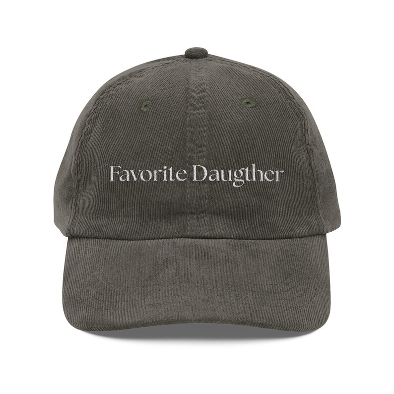 Cappello in velluto a coste "Favorite Daughter" / Tipografia minimalista ricamata immagine 5