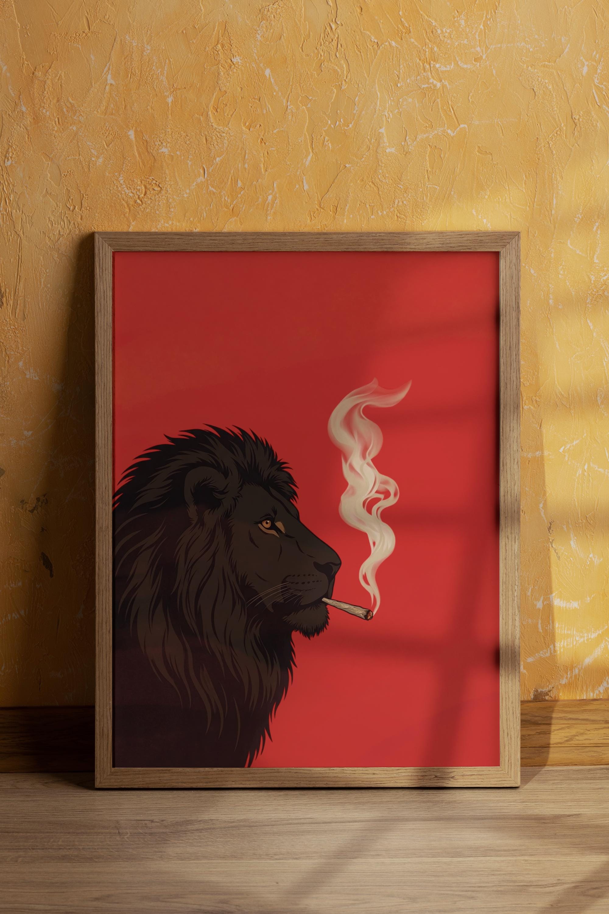 Buy Smoking Lion Print Online In India