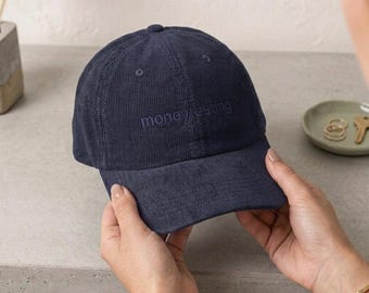 Cappello in velluto a coste moneyfesting / Cappello da baseball vintage ricamato