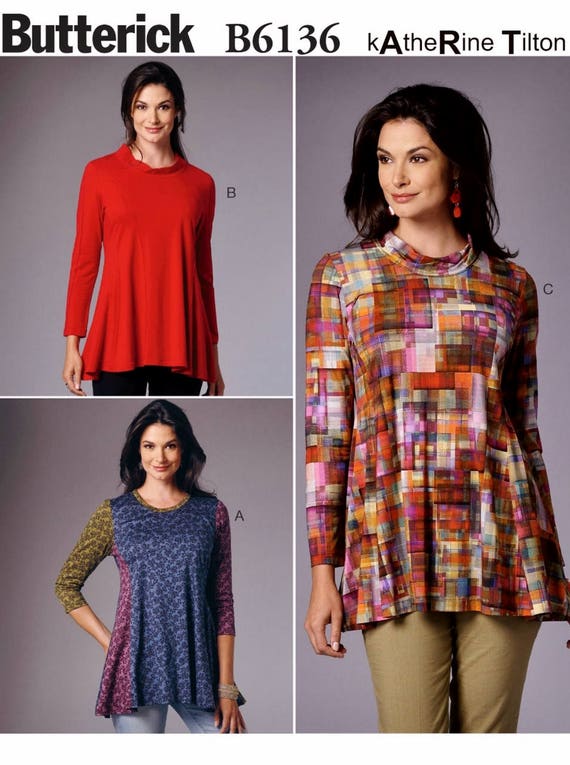 Items similar to Easy Pullover Tunic Top Pattern, Butterick Sewing ...