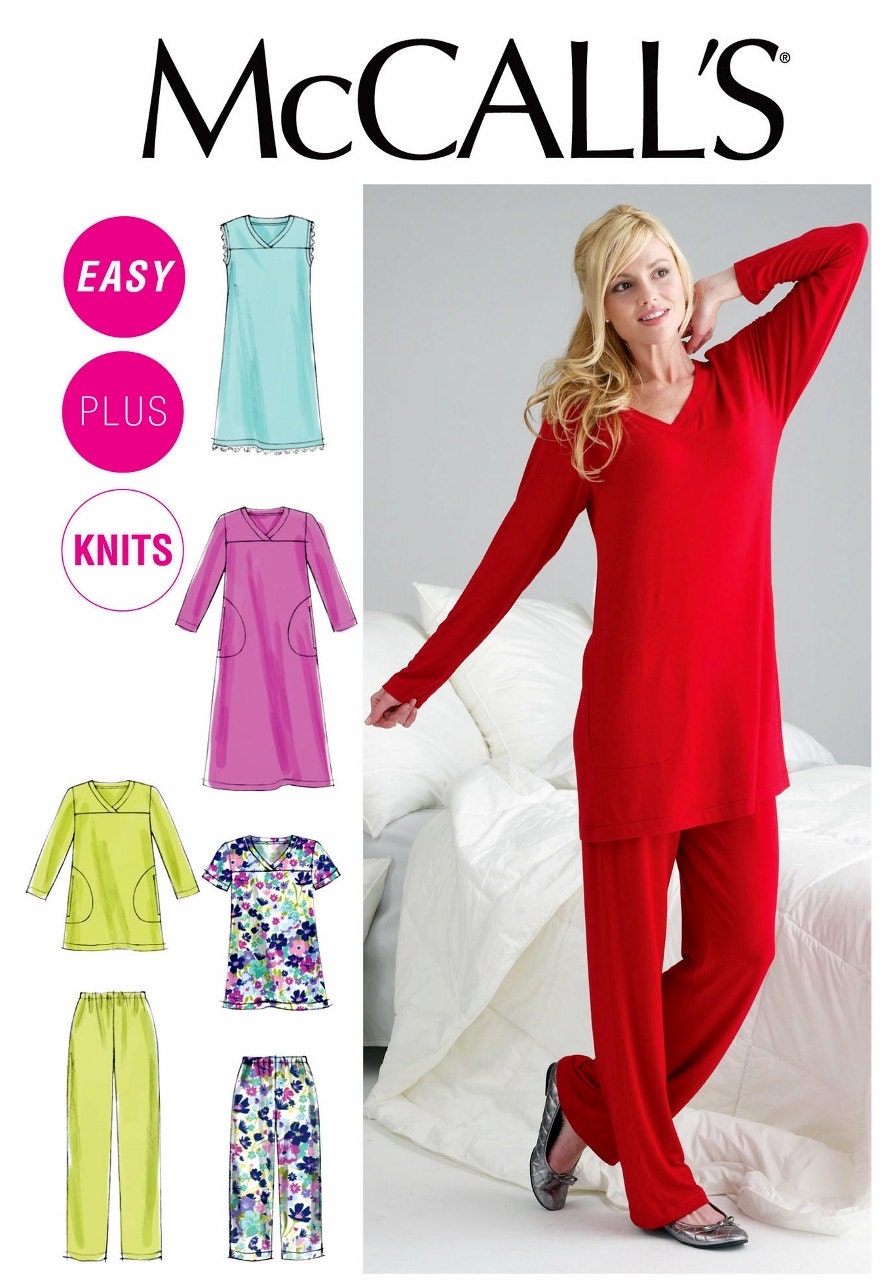 Sewing Pattern Women's Pajama Pattern Easy Pullover