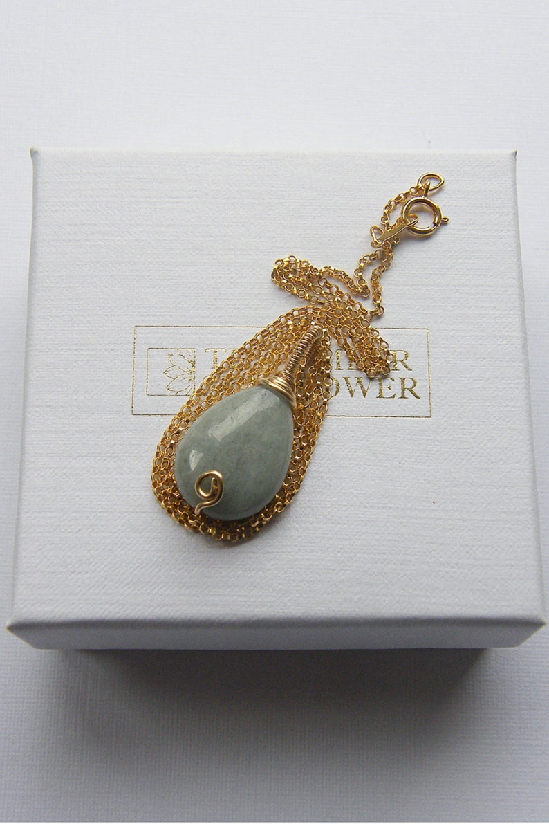 Gold Jade Necklace Jadeite Pendant Jade Jewelry Delicate Jade Etsy UK