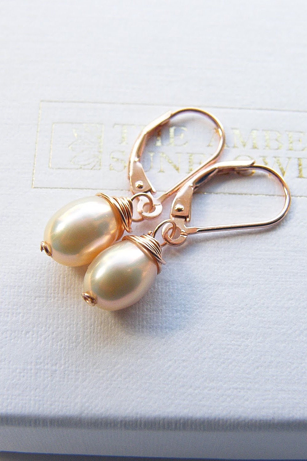 metallic pearl earrings