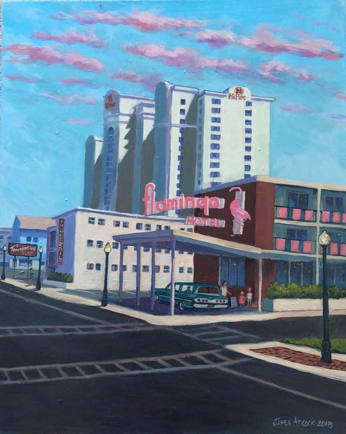 Giclee print Flamingo Hotel Ocean City Maryland | Etsy