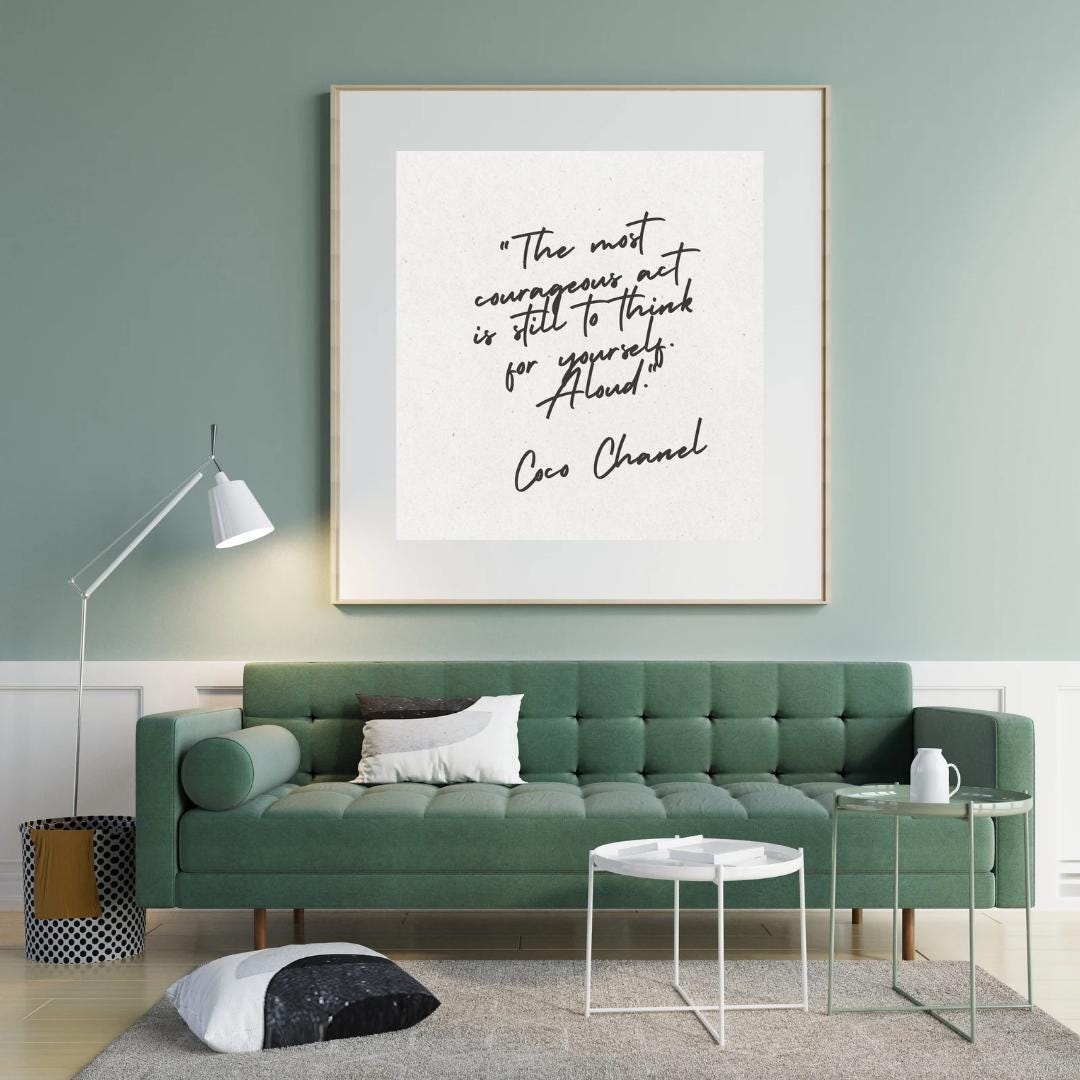 Modern Coco Chanel Quote Printable
