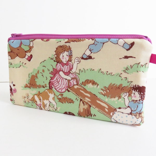 Pencil Yuwa Mow! Mow! Fabric Zippered Case