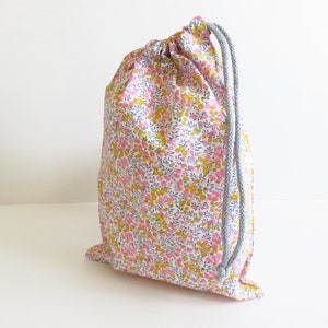 Sacs à cordon en tissu Liberty Lawn Wiltshire Bud A . Large