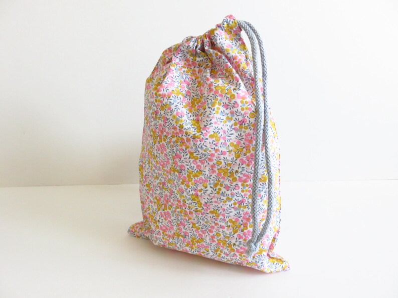 Sacs à cordon en tissu Liberty Lawn Wiltshire Bud A . Large