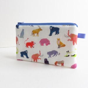 Monedero de tela con cremallera Palm Liberty Lawn 'Animal Pals A'