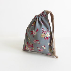 Tiny Tilda Chic Escape &#39;Daisyfield&#39; Fabric Drawstring Bag
