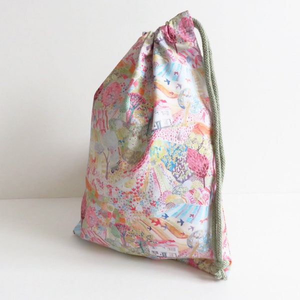 Large Liberty Lawn 'Royal Oak House C' Drawstring Bag