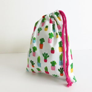 Piccolo Makower Fruity Friends Cactus Tessuto, Borsa con coulisse