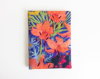 Small Liberty Lawn 'Anna's Garden A' Fabric Book Sleeve, Book Cover.