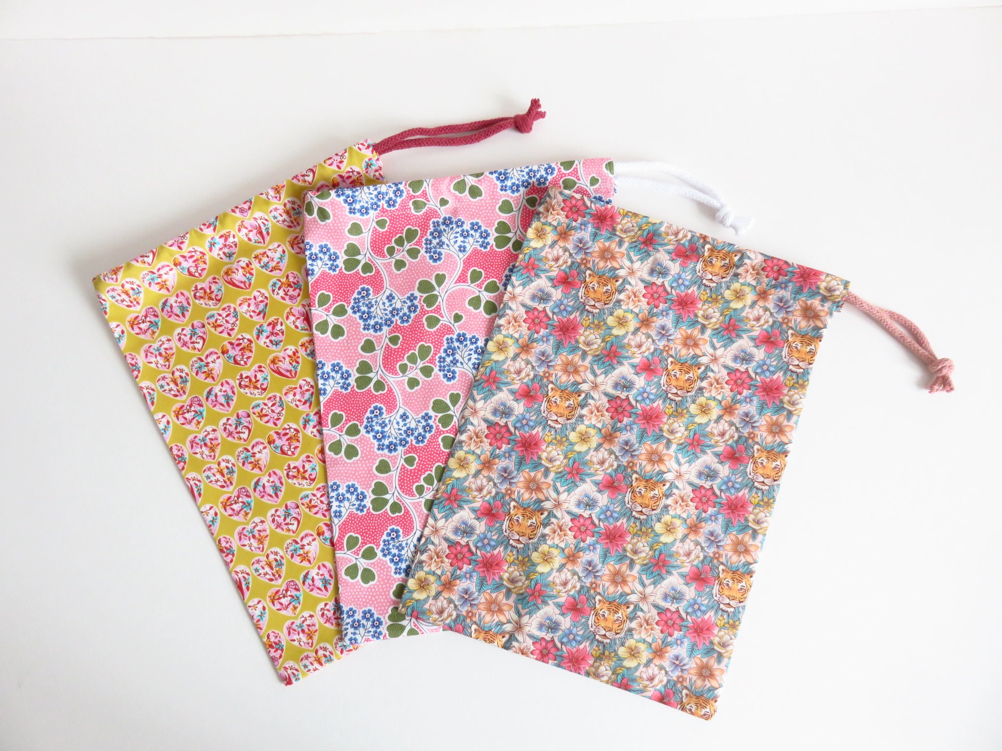 Large Liberty Lawn 'spring Love' Drawstring Bag - Etsy