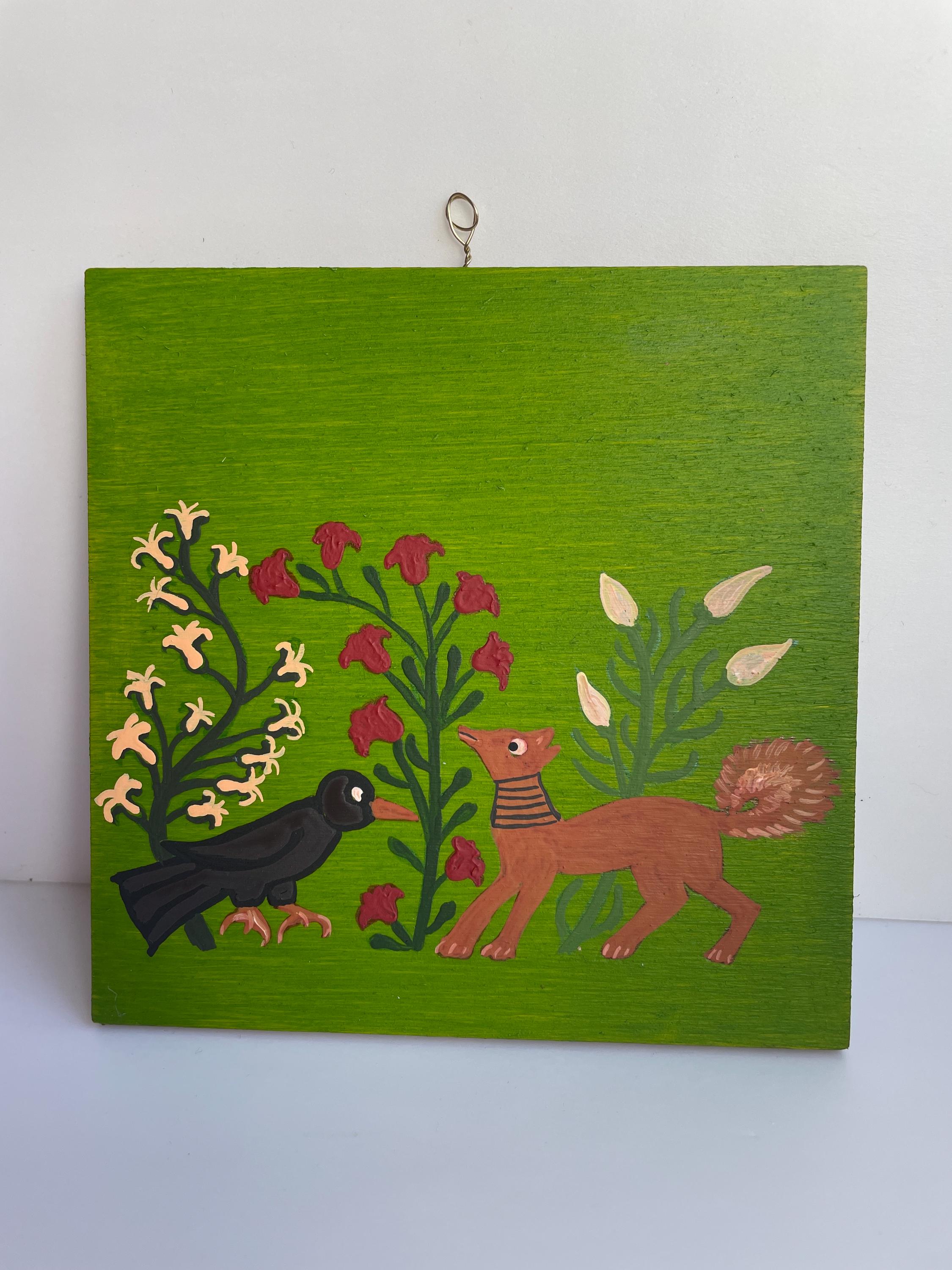Fable Animals Original Painting on Wood | Art 13th Century Illuminated ...