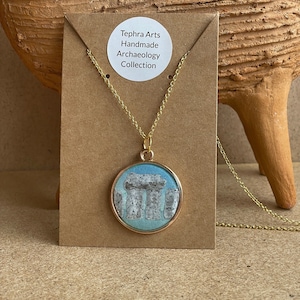 Sterling Silver Stonehenge Necklace * Stonehenge Crystal