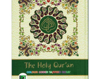 Color Coded Holy Quran with Tajweed Rules – Large Size with Case