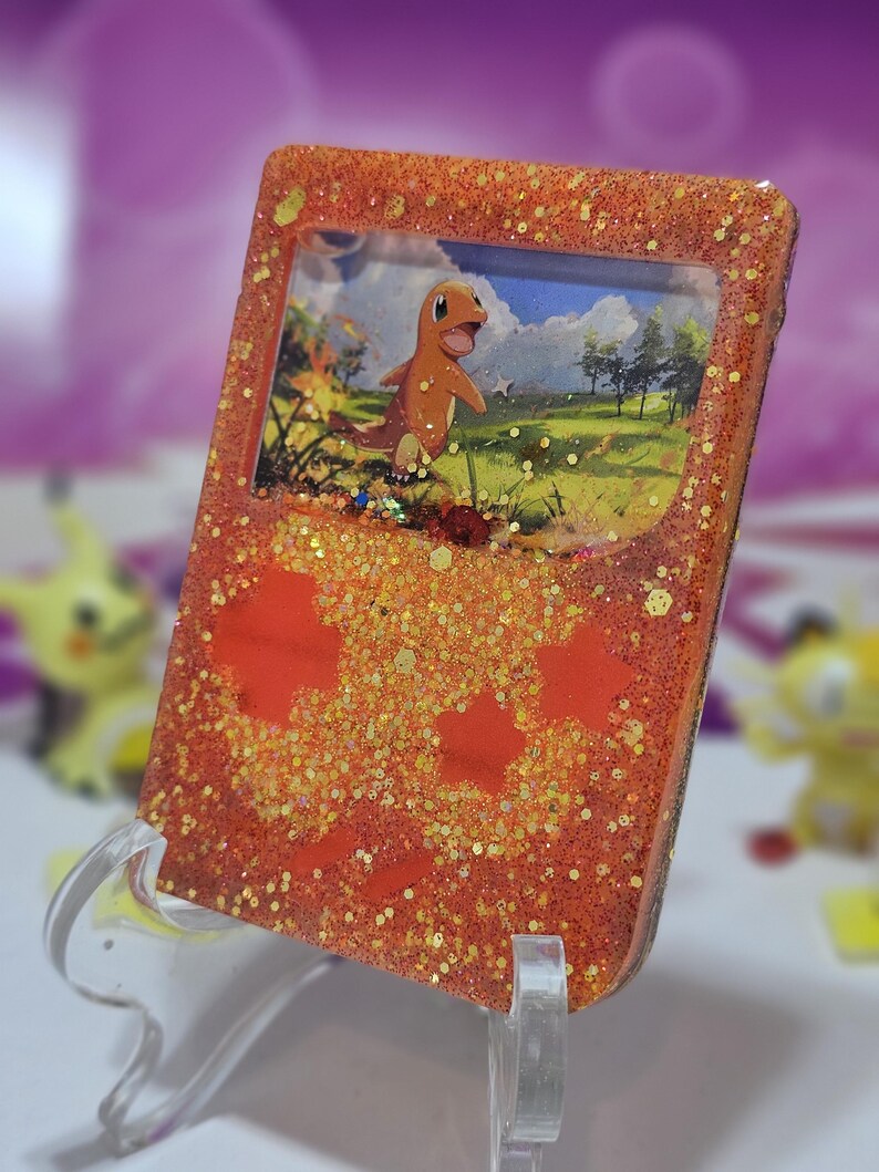 Charamander Starter Pokemon Cute Resin Glitter Shaker Collectible Gift ...