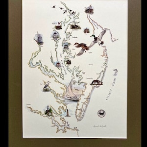 Carte de la baie de Chesapeake