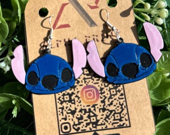 Pendientes de puntada / Ganchos ligeros de plata de ley impresos en 3D