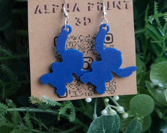 Pendientes de puntada / Ganchos ligeros de plata de ley impresos en 3D