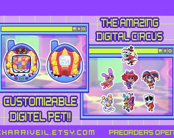 The Amazing Digital Circus Tamagotchi Shaker Charm – Customizable Digital Pet Keychain