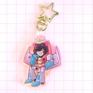 TF Starscream Cold Foil Holographic Keychain 2.5&quot;