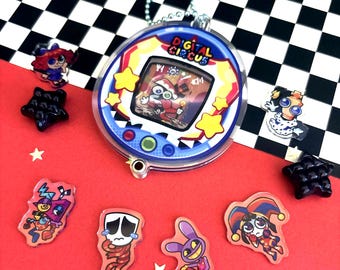 The Amazing Digital Circus Tamagotchi Shaker Charm – Customizable Digital Pet Keychain