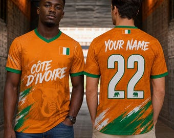 Ivory Coast Soccer Jersey for Kids Youth Adults, Personalized Cote D'Ivoire Football Shirt with Name Number