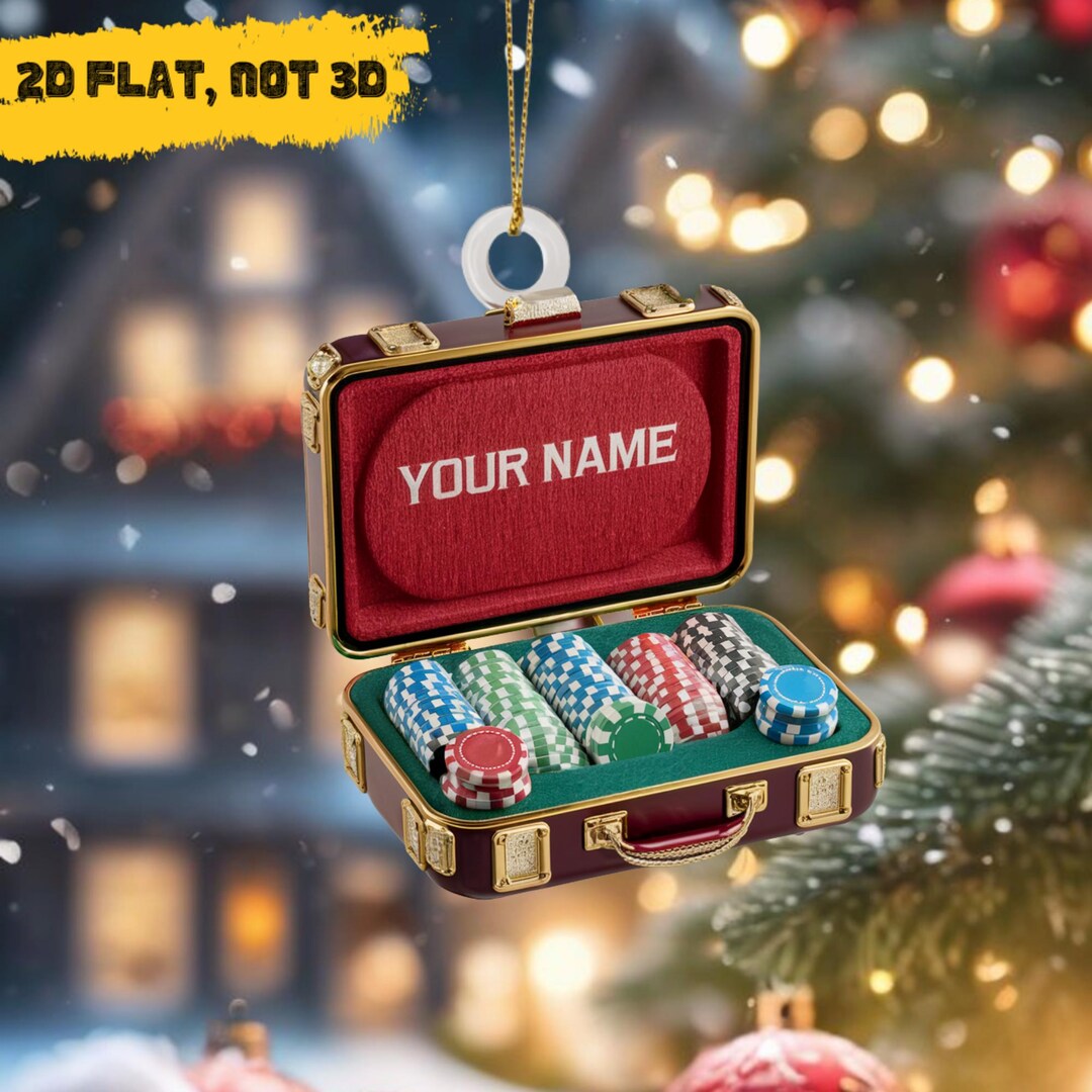 Personalized Poker Chip Christmas Tree Ornament, Casino Xmas Gift - Etsy