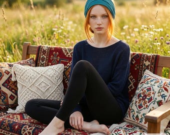 Cotton Gauze Boho Headband -  Stylish Bohemian Headwrap, Headbands for Women