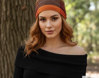 Colorful Patchwork Boho Headband -  Stylish Bohemian Headwrap, Headbands for Women