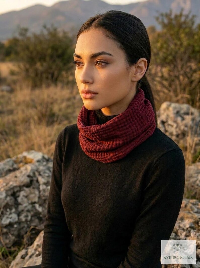 Sombrero bohemio de gasa de algodón - Gorro ligero de verano imagen 7