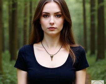 Brass Crow Skull Necklace Pendant - Gothic Necklace - Boho Jewelry