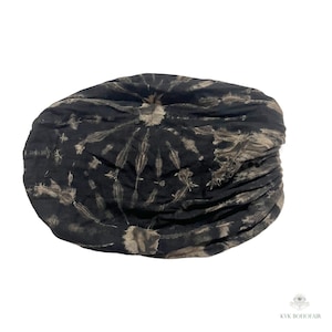 Black & Tan Tie Dye Boho Headband - Stylish Bohemian Headwrap, Headbands for Women